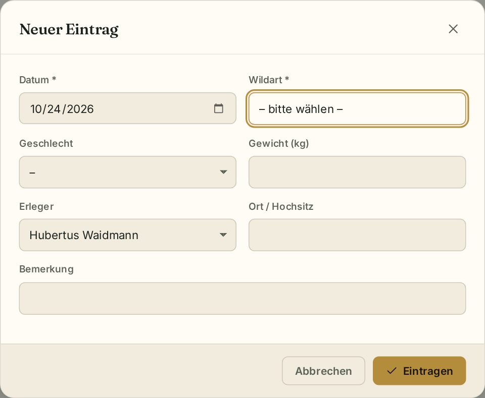 Neuer Eintrag