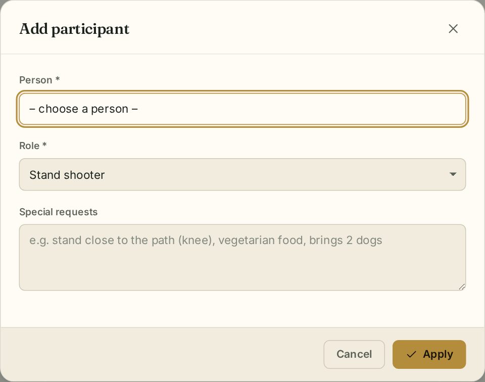 Add participant